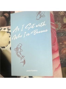 As I Sit With Who I've Become - Light Blue Cover book about being gay
